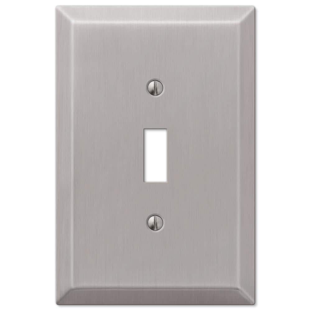 Brushed Nickel Oversized 1 Toggle Steel Wall Plate
