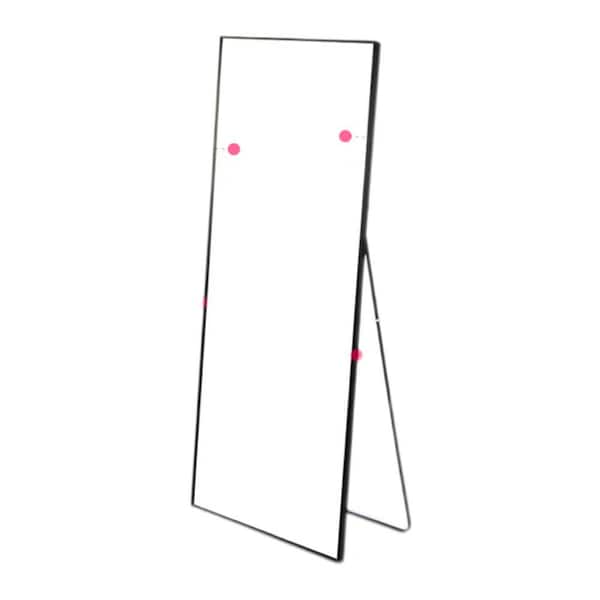 Unbranded Gold 16 in. W x 59 in. H Rectangle Metal Wall Mounting Full Body Mirror with Stand, for Living Room, Bedroom