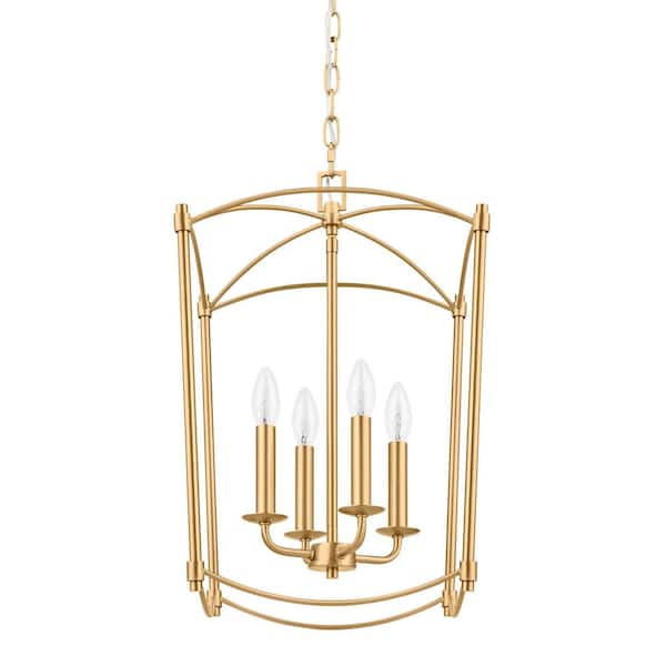 Home Decorators Collection Marston 4-Light Brushed Gold Pendant Light