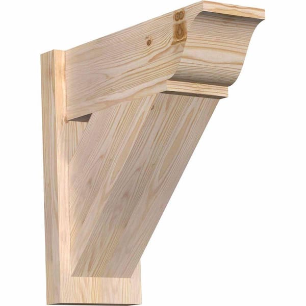 Ekena Millwork 8 in. x 20 in. x 20 in. Douglas Fir Traditional Smooth Outlooker
