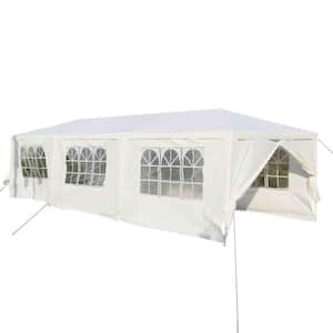 30 ft. x 10 ft. White Outdoor Party Wedding Tent Heavy-Duty Canopy