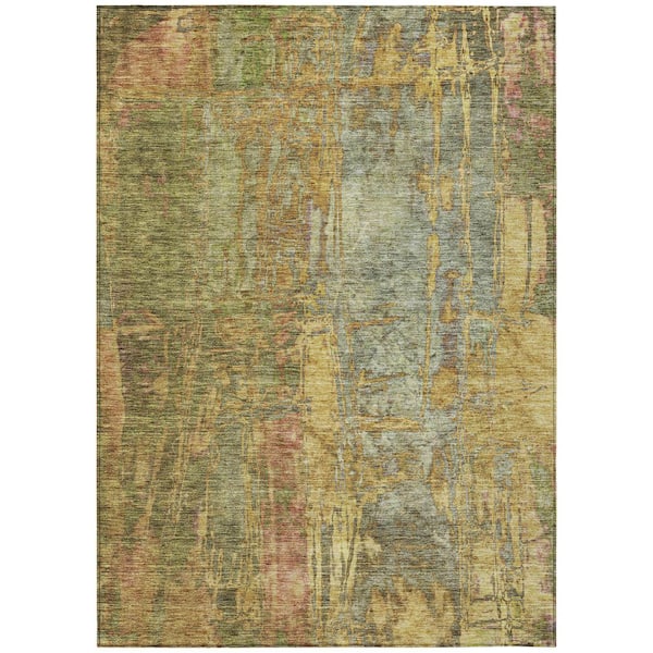 Addison Rugs Chantille Machine Washable Indoor/Outdoor Abstract ACN2236 Aloe 10 ft. x 14 ft. Area Rug