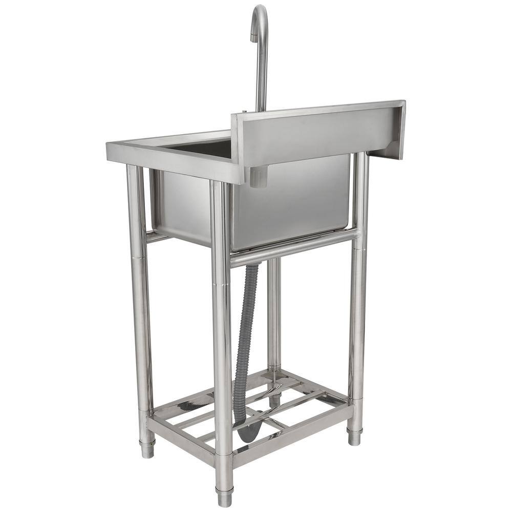 SKYSHALO Stainless Steel Utility Sink, 1-Compartment Free Standing ...