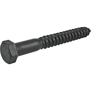 Deck Bolts 1/4 in. x 1-1/2 in. Black Exterior Hex Lag Screws