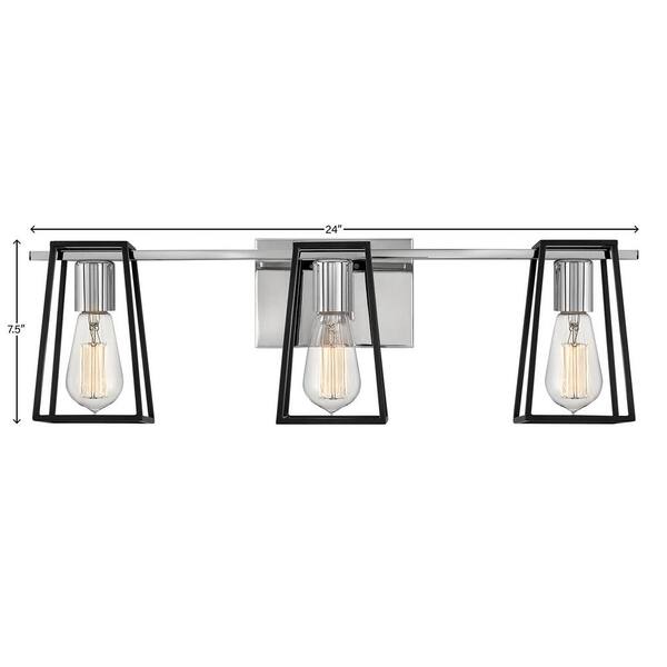 HINKLEY - Filmore 24.0 in. 3 Light Chrome Vanity Light