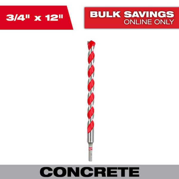 Milwaukee 3/4 in. x 10 in. x 12 in. Carbide Hammer Drill Bit