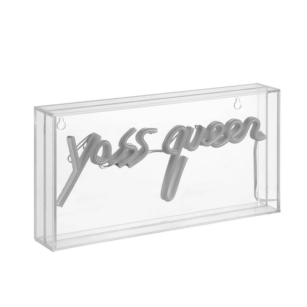 Pink Acrylic USB LED Neon Light Box for Bedroom Decor
