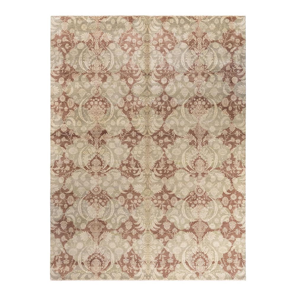 Ikat Brown 9 x 12 Floral Wool Indoor Area Rug price history on PriceWatchPro