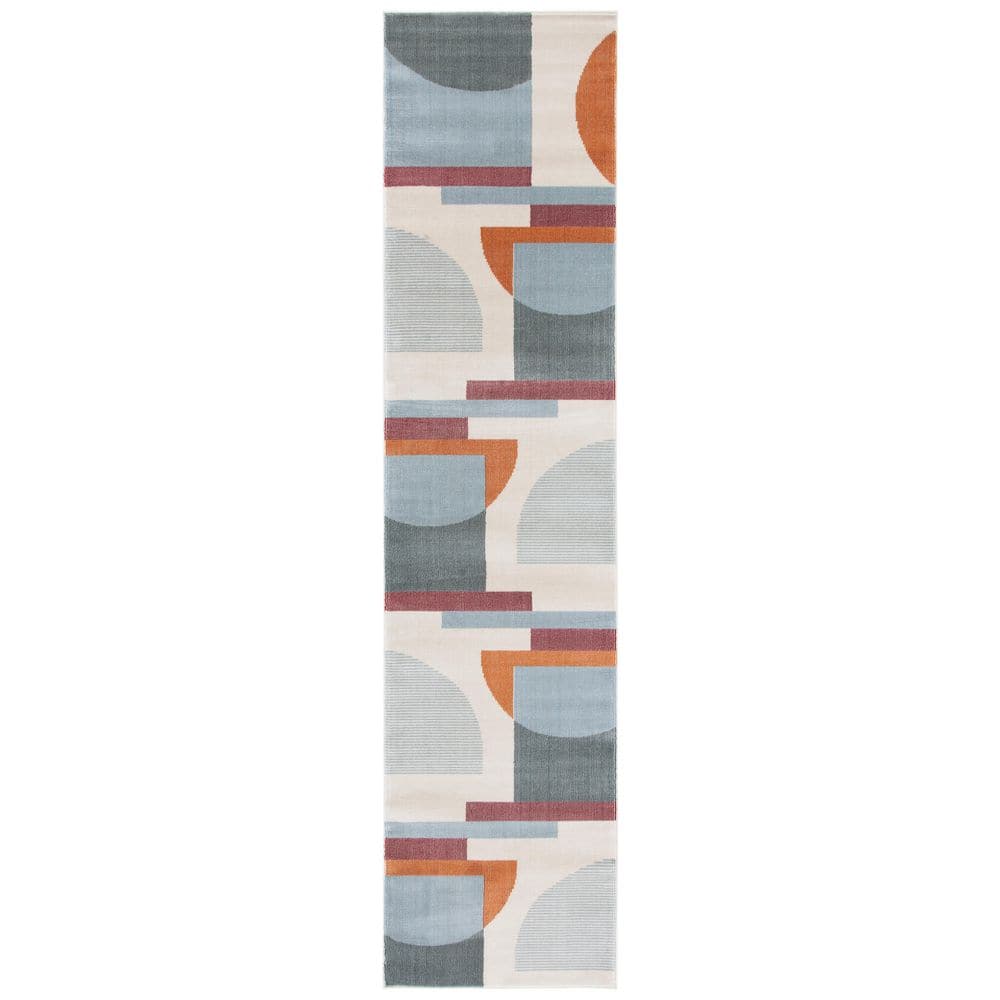Orwell 2 ft. x 9 ft. Ivory/Blue Abstract Geometric Runner Rug price history on PriceWatchPro