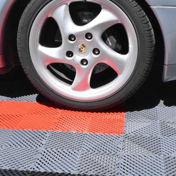 Perforated Click 12-1/8 in. x 12-1/8 in. Gray Plastic Garage Floor Tile (25-Pack)