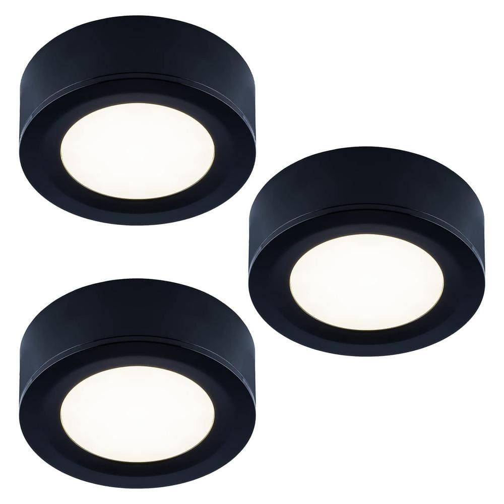 Plug and Play Plug-in 1-Light Soft Light Integrated LED Under Cabinet Puck 