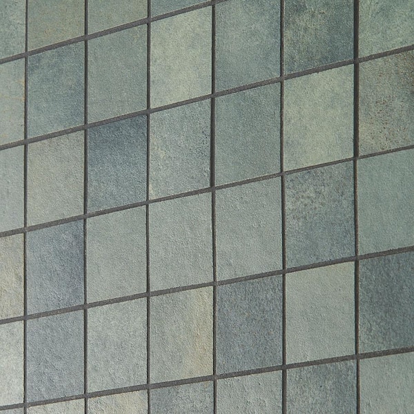 Ivy Hill Tile Angela Harris Metallic Dark Blue 11.81 in. x 11.81 in. Matte Porcelain Floor and Wall Mosaic Tile (0.96 Sq. ft./Each)