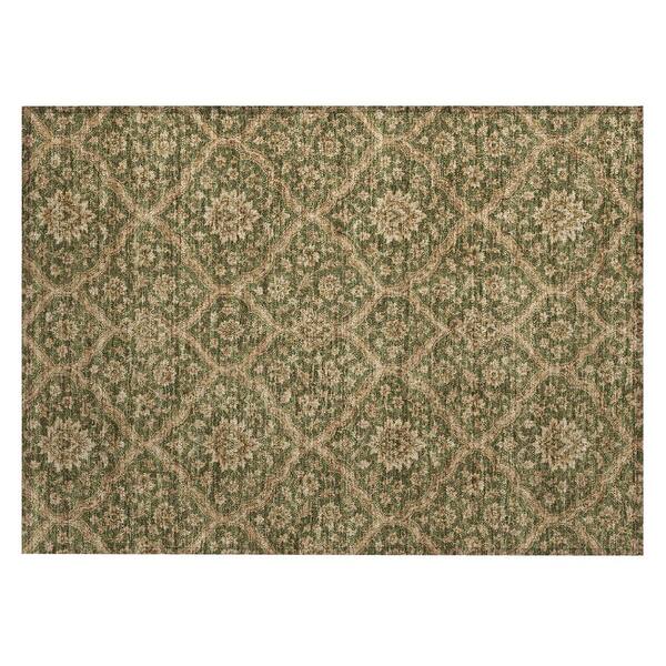 Chantille Machine Washable Indoor/Outdoor Abstract ACN3139 Olive 3 ft. x 4 ft. Area Rug