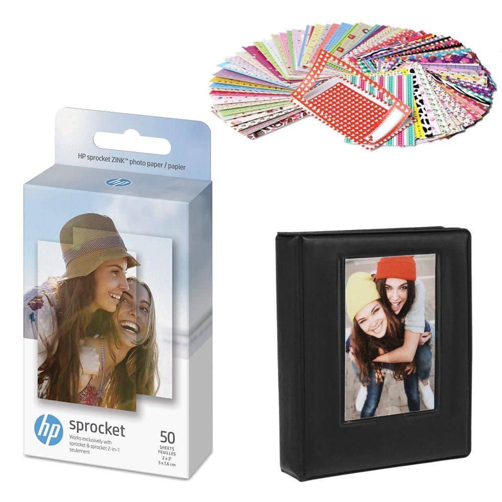 Sprocket Photo Printers Bundle 50-Pack Zink Paper, Photo Album, and Sticker Sets price history on PriceWatchPro