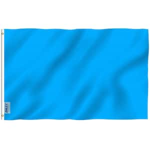Fly Breeze 3 ft. x 5 ft. Solid Light Blue Flag - Plain Light Blue Flags Polyester