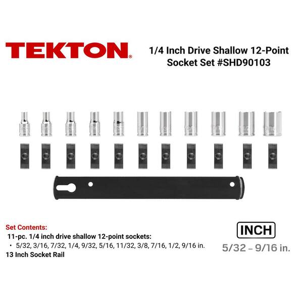1/4 in. Drive 12-Point Socket Set (11-Piece)