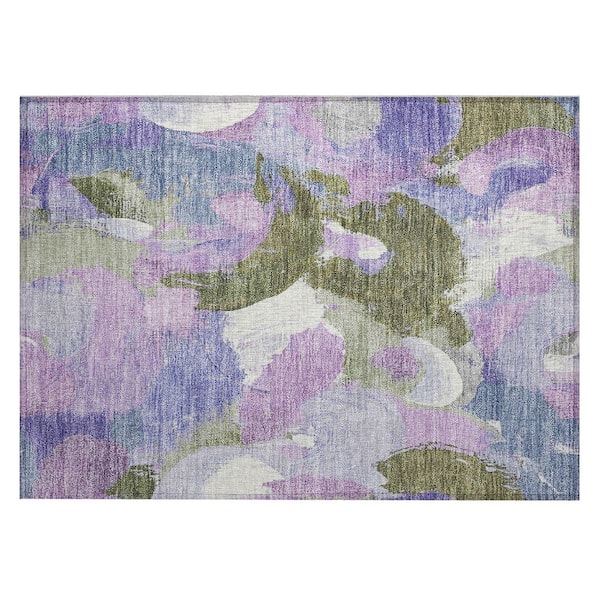 Chantille Machine Washable Indoor/Outdoor Abstract ACN1965 Lavender 2 ft. x 3 ft. Accent Rug