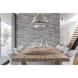 Brique Gray 2.36 in. x 9.84 in. Matte Subway Porcelain Floor and Wall Tile (5.152 sq. ft./Case)