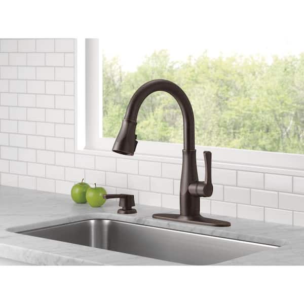 Owendale Single-Handle Pull-Down Sprayer Kitchen Faucet with ShieldSpray Technology in Venetian Bronze