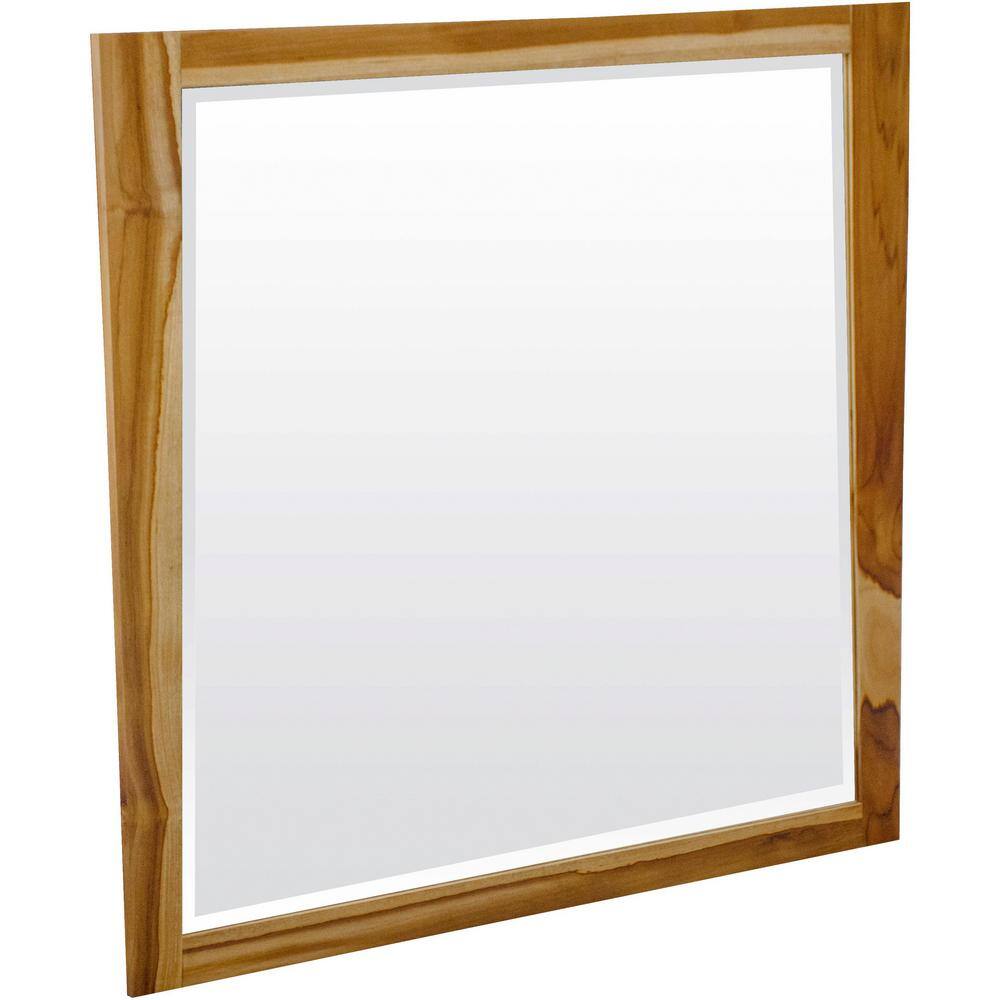 Earthy Teak 36" Rectangular Bathroom Vanity Mirror