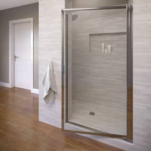 Sopora 29 in. x 63-1/2 in. Framed Pivot Shower Door in Chrome with AquaGlideXP Clear Glass