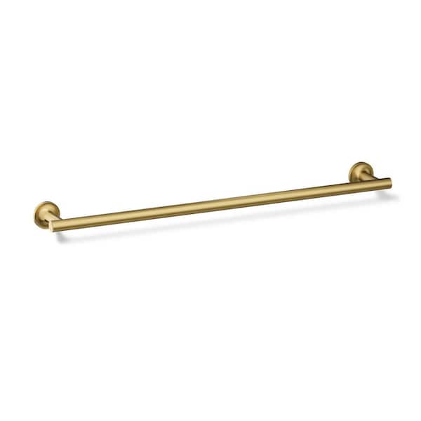 KOHLER Purist 24 in. Wall Mounted Towel Bar in Vibrant Brushed Moderne Brass