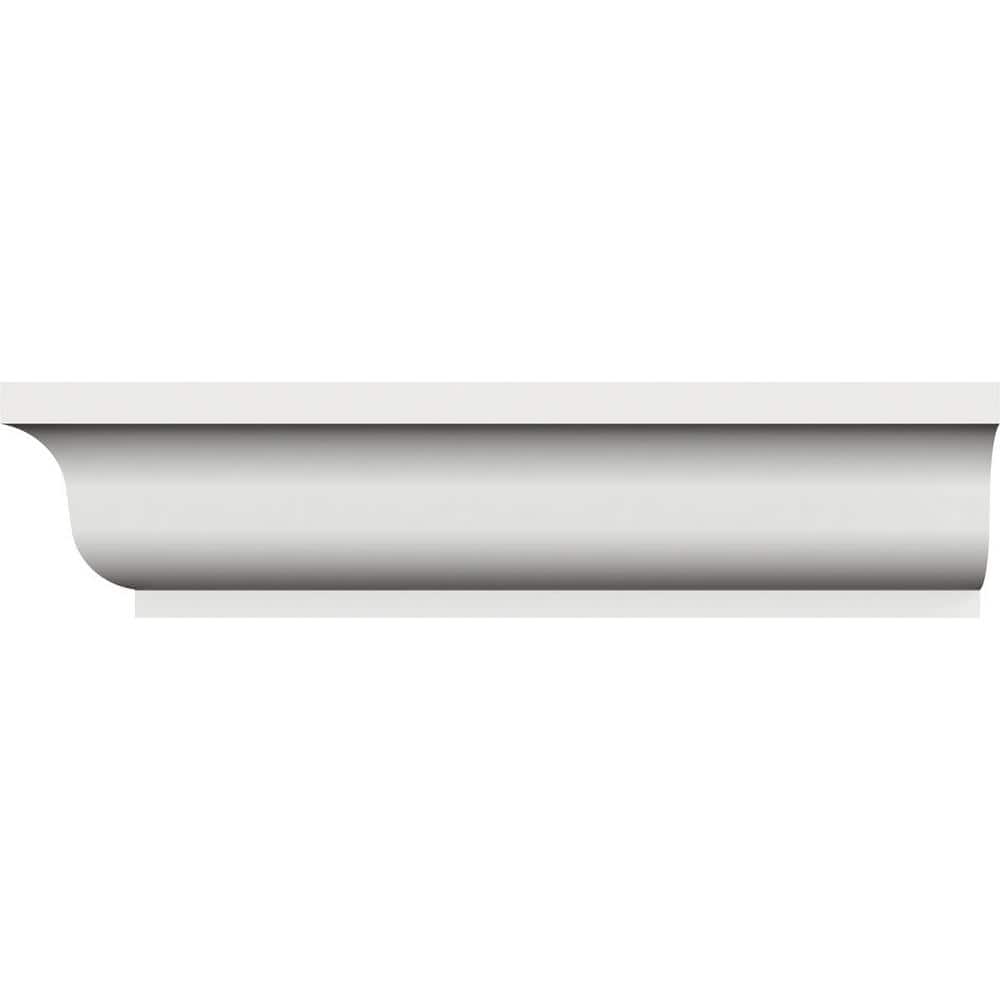 2-7/8" x 2" x 96" White PVC Baseboard Moulding