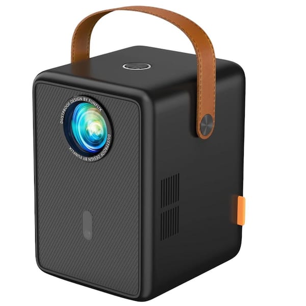Lukyamzn 1920 x 1080 Full HD 5G WiFi Bluetooth Mini Portable Projector with 15000 Lumens, Dust-Proof & Compatible HDMI, USB, TV
