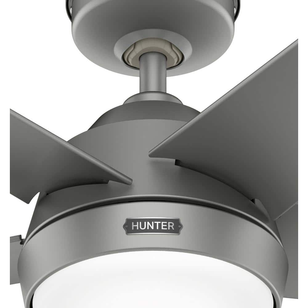 Skyflow 52" Matte Silver 5-Blade Ceiling Fan with LED Light and Remote