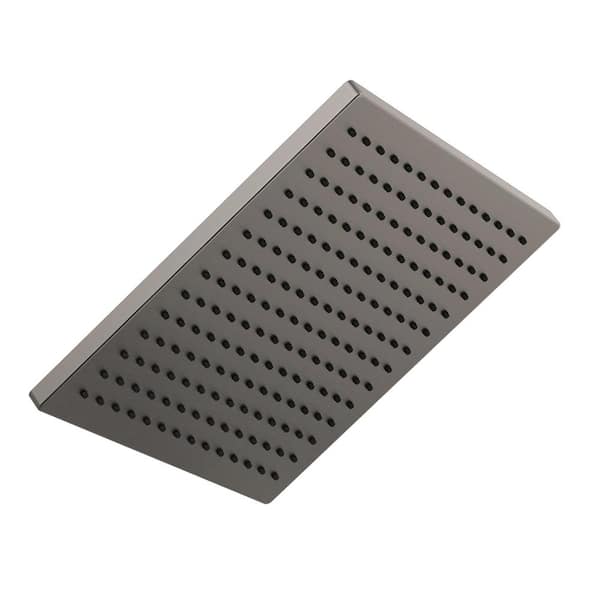 Delta 1-Spray Patterns 2.5 GPM 11.75 in. Wall Mount Fixed Shower Head in Lumicoat Black Stainless