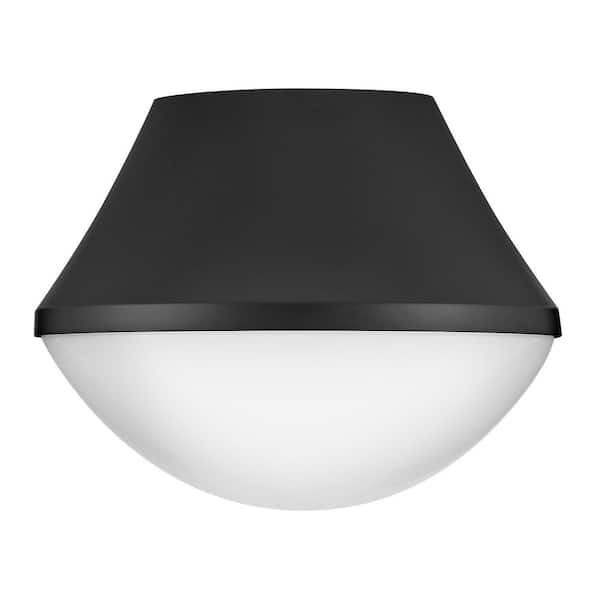 LARK Haddie 11.0 in. 1-Light Black Flush Mount