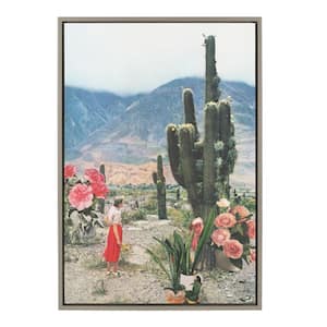 Sylvie 23 in. x 33 in. Contemporary Framed Canvas Wall Art