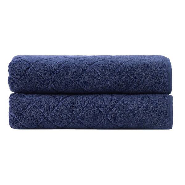 Enchante Home Gracious 2Pieces Navy Turkish Cotton Bath Sheets