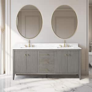 Vanity Art 72 in. W x 22 in D x 38 in. H Double Sink Bathroom