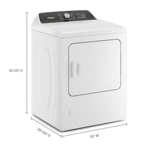 7 cu. ft. White Electric Top Load Moisture Sensing Dryer with Steam