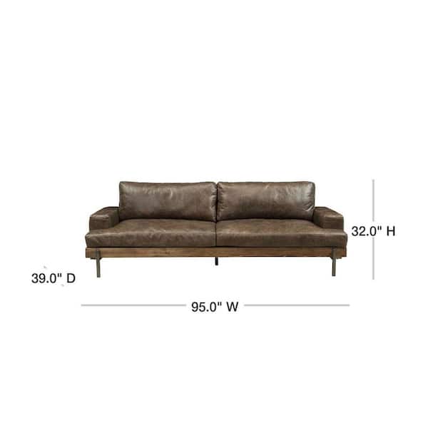 Acme Furniture Silchester 95 In, Distressed Leather Furniture Sofas