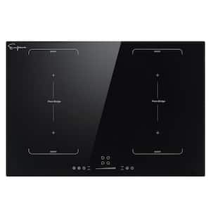 30 in. Smooth Surface Built In Induction Modular Cooktop in Black with 4 Elements including 2x Flex Zone Bridge Elements