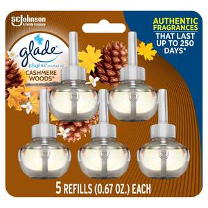 2-pack Combo 3.35 fl. oz. Cashmere Woods Scented Oil Plug In Air Freshener Refill (10-Count)