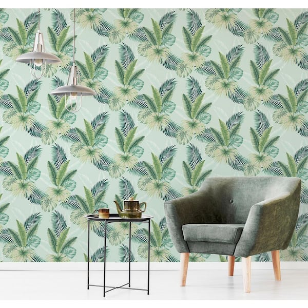 Miami Mint Palms Wallpaper