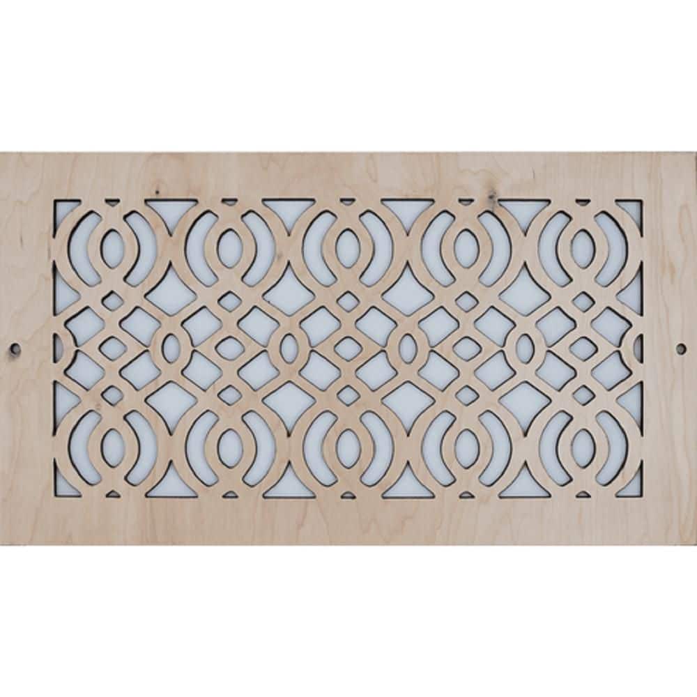 Arabic Wood Air Register (4 in. x 10 in.)-Screw-in Wall and Ceiling Vent Cover-Decorative Wooden HVAC Grille price history on PriceWatchPro
