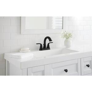 Irena 4 in. Centerset 2-Handle Bathroom Faucet in Matte Black