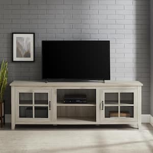 70 in. Birch Composite TV Stand Fits TVs Up to 75 in. with Storage Doors