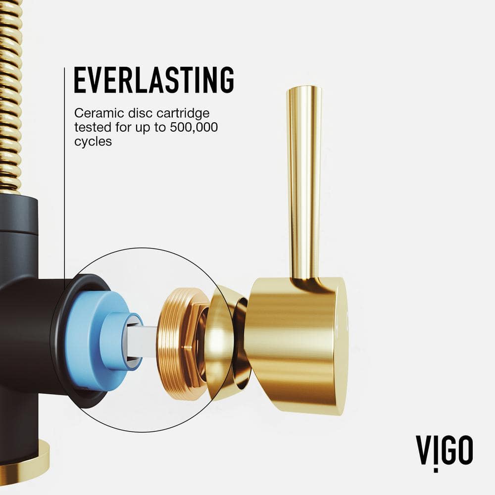 Elegant Dual-Tone Pull-Down Kitchen Faucet in Matte Gold and Black