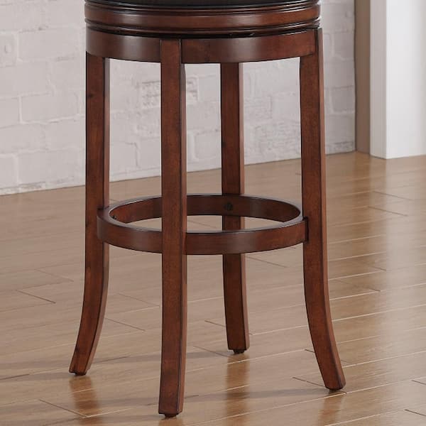 American Woodcrafters Stella 26 In, Backless Swivel Wood Bar Stools