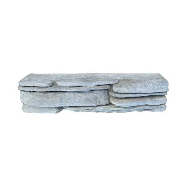 Fieldstone 17.5 in. x 5 in. x 4 in. Gray Variegated Concrete Garden Wall Block Edger (48 Pcs / 29 sq. ft. / Pallet)