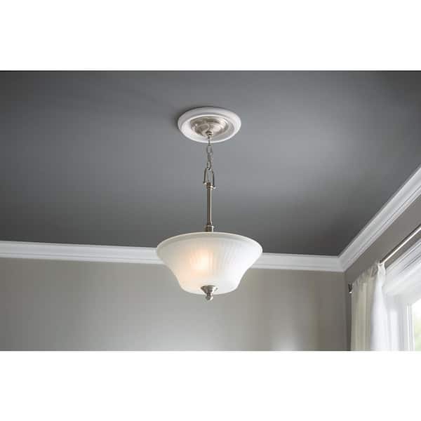 White Smooth Ceiling Medallion 82245, Install Light Fixture Medallions Home Depot