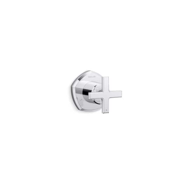 KOHLER Occasion Cross 1-Handle Tub and Shower Faucet Trim in Polished Chrome