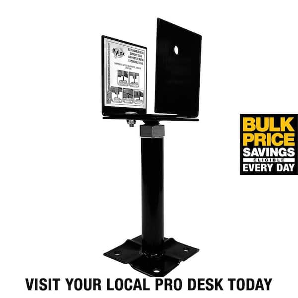 Adjustable Deck Support Multi-Format 33-66 Black (Pack of 2 Units)