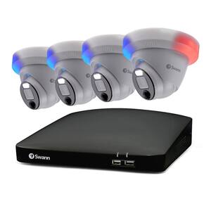 8-Channel 4K UHD 2TB DVR Security Camera System with 4 Wired Enforcer Dome Cameras