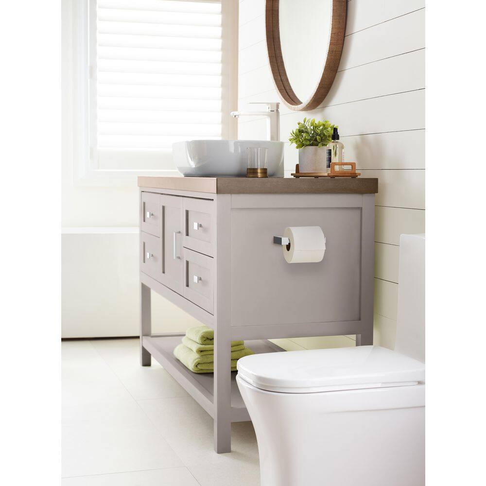 Chrome Modern Square Single Post Toilet Paper Holder